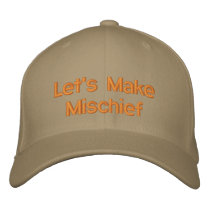 Let's Make Mischief Embroidered Baseball Cap