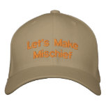 Let's Make Mischief embroidered hats