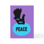 Lets Make Peace Black Dove Greeting Card
