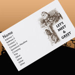 Let's Meet & Greet Alice Humpty Dumpty Wonderland business cards
