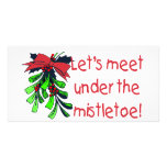 Let's Meet Under The Mistletoe Photo Card Template
