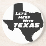 Let's Mess With Texas Black Coaster