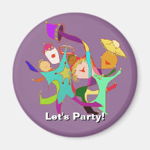 Let's Party! Carnival! Dancing in the Streets! Refrigerator Magnets