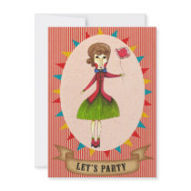 Let's Party Musicy- Invitation card