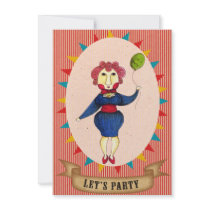 Let's Party Queensy- Invitation card