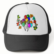 Let's Party With Balloon Bouquets, Multi-Colour Hat