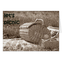"LET'S PICNIC" LOVE CARD