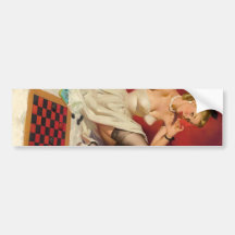 Lets Play a Game - Retro Pinup Girl Bumper Sticker