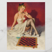 Lets Play a Game - Retro Pinup Girl Custom Flyer