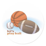 Let's play ball: baseball, basketball & football stickers