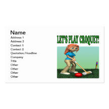 Lets Play Croquet 2 Business Card Template