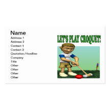 Lets Play Croquet Business Card Templates