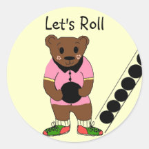 Let's Roll -  Bowling Round Sticker
