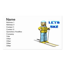Lets Ski 2 Business Card Templates