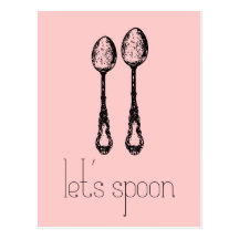 let's spoon post card