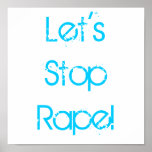 Let's Stop Rape Poster posters