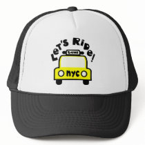 Let'sRide! With NYC Retro Taxi Cab Trucker Hat