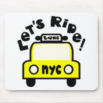 Let'sRide! With NYC Retro Taxi Cab Mousepads