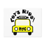 Let'sRide! With NYC Retro Taxi Cab Postcard