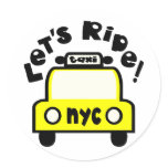 Let'sRide! With NYC Retro Taxi Cab stickers