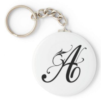 Letter-A-1 Keychain by atouchofelegance