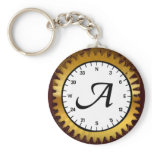 Letter A Clockwork Keychain