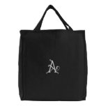 Letter A Fancy Monogram Embroidered Bag embroidered bags