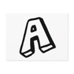 Letter "A" postcards