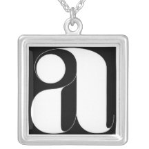 Letter A Sterling Silver Necklace