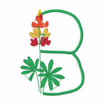 Letter B Flower Monogram Embroidered Shirt