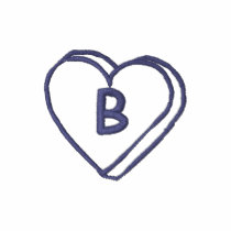 Letter B Heart Monogram Embroidered Shirt