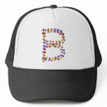 Letter B of colorful butterfly graphics Mesh Hat