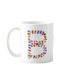 Letter B of colourful butterfly graphics mugs