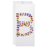 Letter B of colourful butterfly graphics rack cards