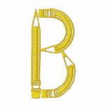 Letter B Pencil Monogram Embroidered Shirt embroidered shirts