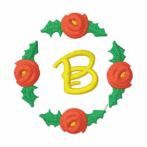 Letter B Rosebud Monogram Embroidered Shirt