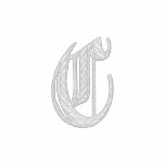 Letter C Fancy Monogram Embroidered Shirt embroidered shirts