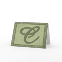 Letter C - Green Textured cards