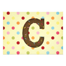 Letter C Personalized Invitations