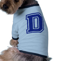 Letter D pet clothing