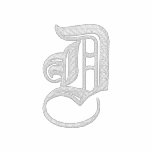 Letter D Fancy Monogram Embroidered Shirt embroidered shirts