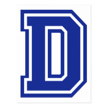 Letter D postcards