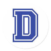 Letter D stickers