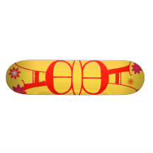 Letter E and A Skateboard