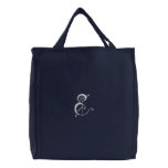 Letter E Fancy Monogram Embroidered Bag embroidered bags
