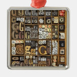 Letter G Christmas Ornament