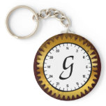 Letter G Clockwork Keychain