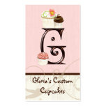 Letter G Monogram Dessert Bakery Business Cards