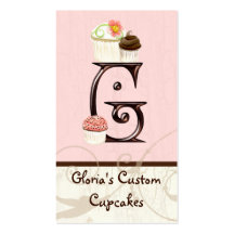 Letter G Monogram Dessert Bakery Business Cards