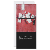 LETTER HOLDER IN WOOD MONOGRAM black red white